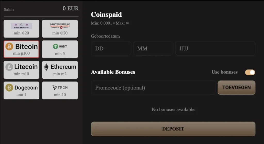 Legion Bet Casino storting