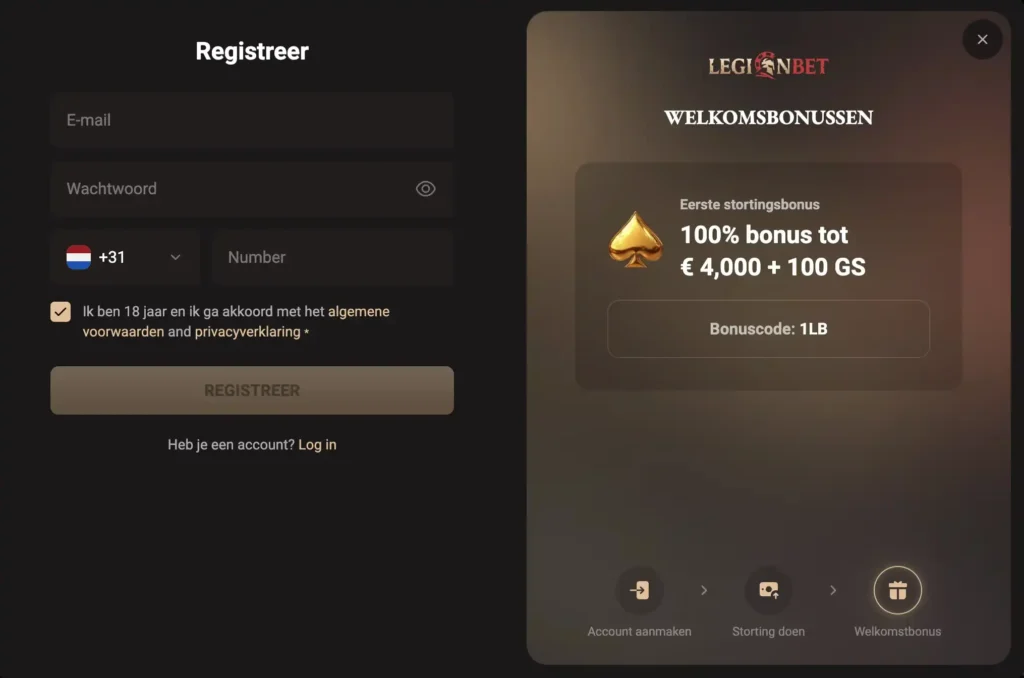 legion bet login